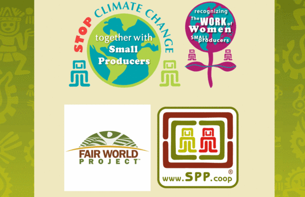 "Stop Climate Change, together with small producers" and “Recognize the Work of Women Small Producers ”: CLAC members presented their campaigns  and their SSP logo at BioFach. <br/>Photo: © CLAC